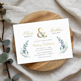 Invitación a la boda floral de lujo