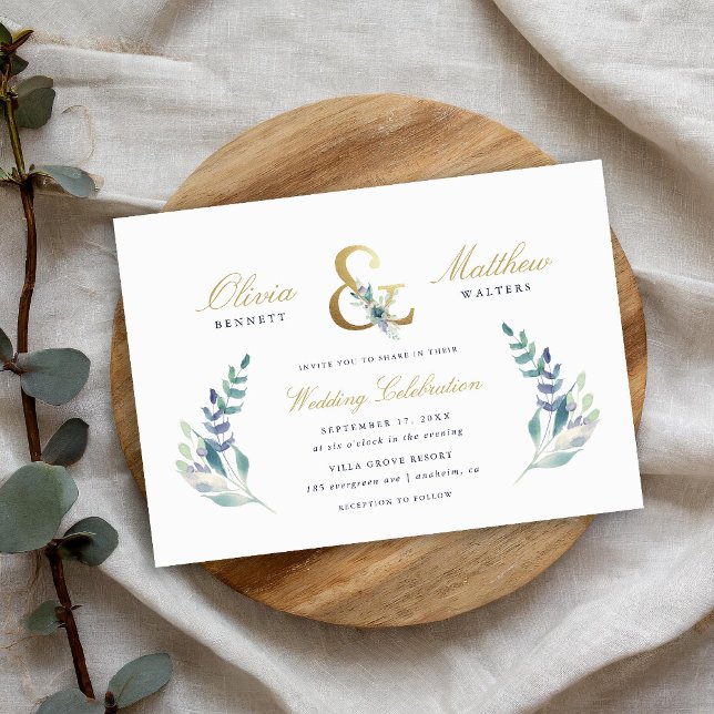 Invitación a la boda floral de lujo (Subido por el creador)