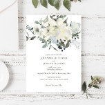 Invitación a la boda floral de marfil acuarela<br><div class="desc">Invitación a la boda floral de marfil acuarela</div>