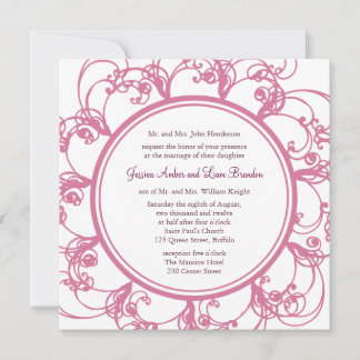 Invitación a la boda floral de moda