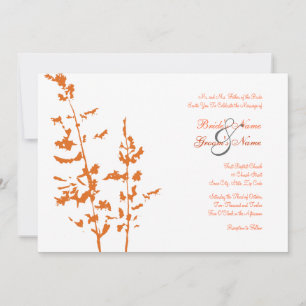 Invitación a la boda floral de naranjas y países b