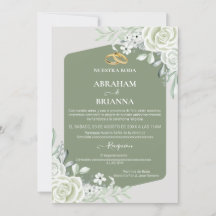 Invitación a la boda floral de Nuestra Boda Green 