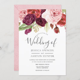 Invitación a la boda floral de otoño en primavera 