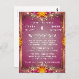 Invitación a la boda floral de personalizable