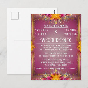 Invitación a la boda floral de personalizable