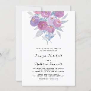 Invitación a la boda floral de primavera