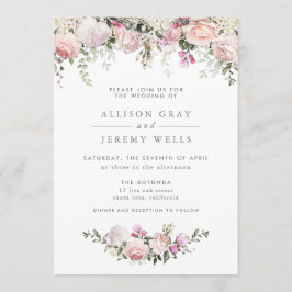 Invitación a la boda floral de primavera