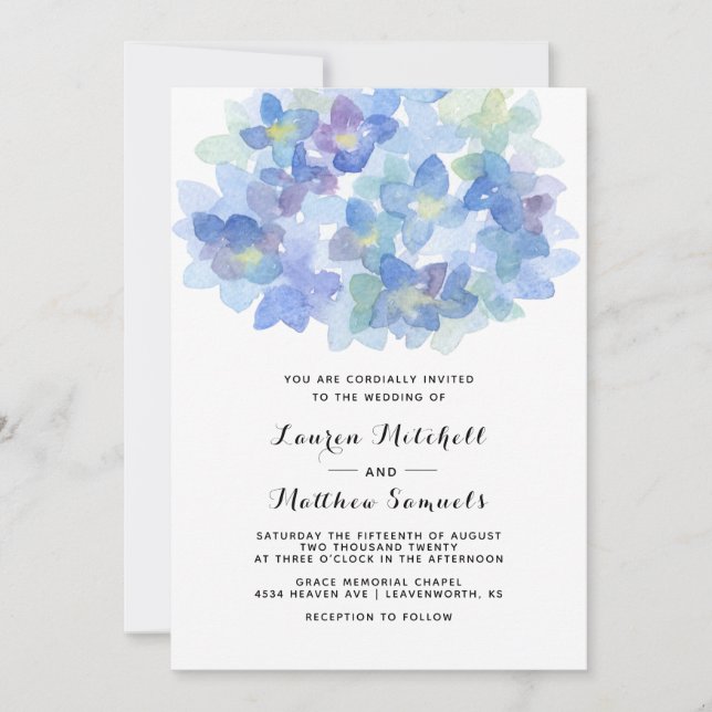Invitación a la boda floral de primavera (Anverso)