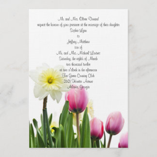 Invitación a la boda floral de primavera
