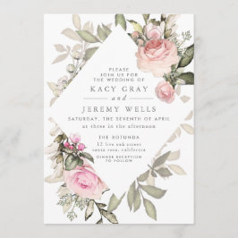 Invitación a la boda floral de primavera