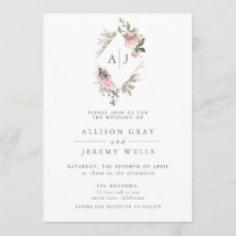 Invitación a la boda floral de primavera