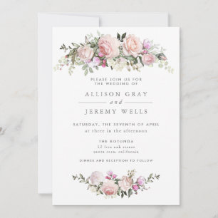 Invitación a la boda floral de primavera