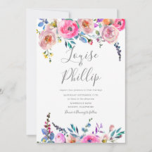 Invitación a la boda floral de primavera