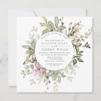 Invitación a la boda floral de primavera