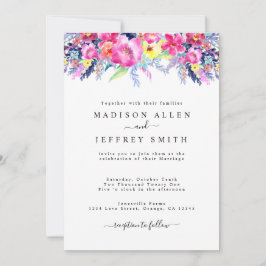 Invitación a la boda floral de primavera amarilla 
