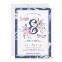 Invitación a la boda floral de primavera, Boho