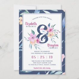 Invitación a la boda floral de primavera, Boho