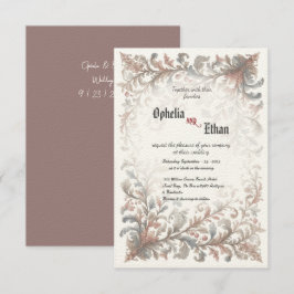 Invitación a la boda floral de Rococo