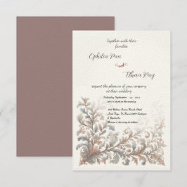 Invitación a la boda floral de Rococo