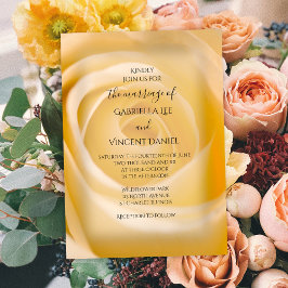 Invitación a la boda floral de rosa blanca