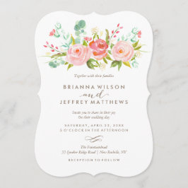 Invitación a la boda floral de Rosa Garden