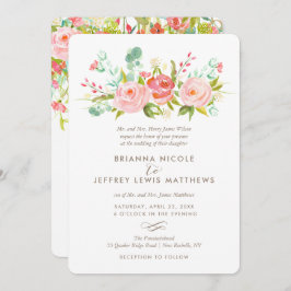 Invitación a la boda floral de Rosa Garden