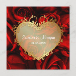 Invitación a la boda floral de Rosas Rojas