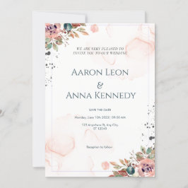 Invitación a la boda floral de Rubor