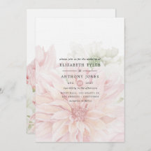 Invitación a la boda floral de Rubor Dahlias