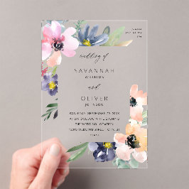 Invitación a la boda floral de verano