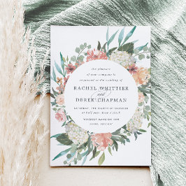 Invitación a la boda floral de verano medio