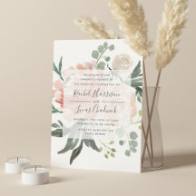 Invitación a la boda floral de verano medio