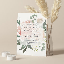 Invitación a la boda floral de verano medio