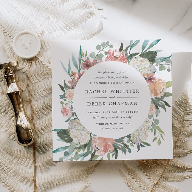 Invitación a la boda floral de verano medio | Cuad (Subido por el creador)