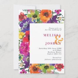 Invitación a la Boda Floral de Verano Negrita y Co