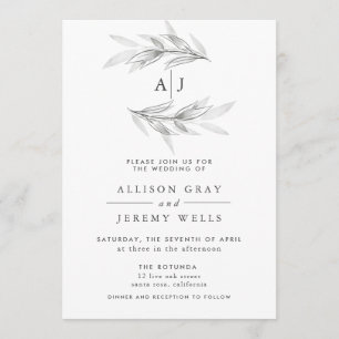 Invitación a la boda floral de Whimsy