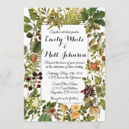 Invitación a la boda floral de White Woodland