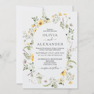Invitación a la boda floral de Wildflower boho
