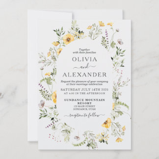Invitación a la boda floral de Wildflower boho