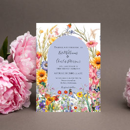 Invitación a la boda floral de Wildflower boho mod