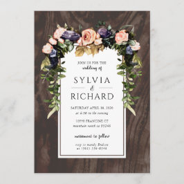 Invitación a la boda floral de Woodland