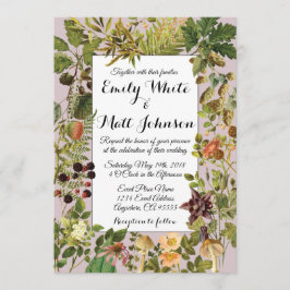 Invitación a la boda floral de Woodland