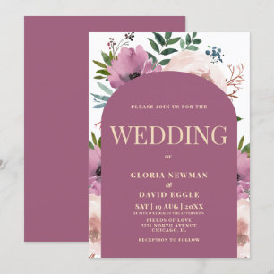 Invitación a la boda floral del Arco de Pluma Mode
