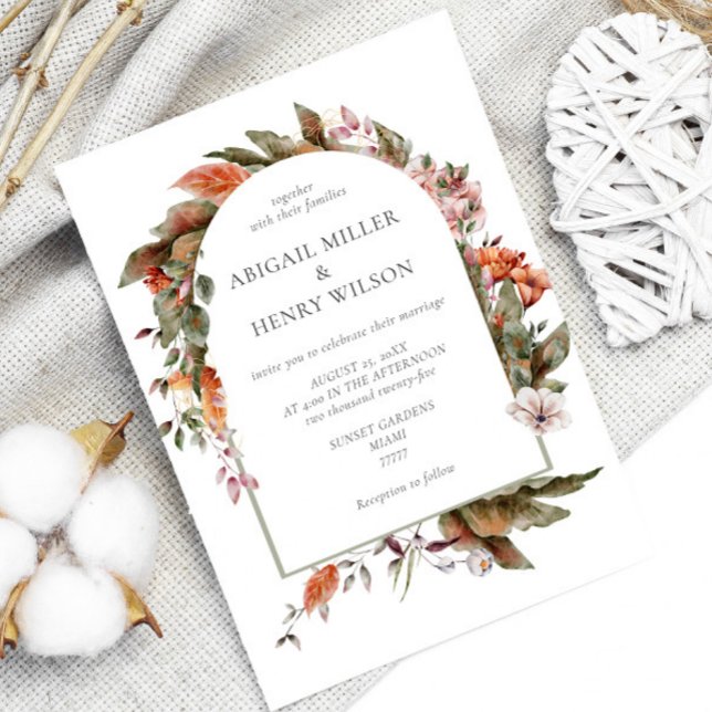 Invitación a la boda floral del Arco Romance de Ot (Subido por el creador)