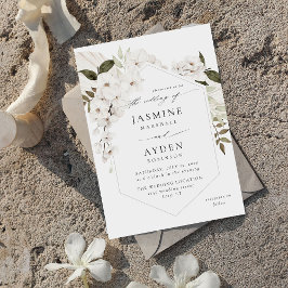 Invitación a la boda floral del Boho Blanco V3 LN