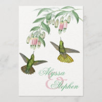 Invitación a la Boda Floral del Colibrí Tropical
