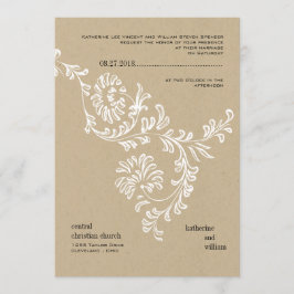 Invitación a la boda floral del país