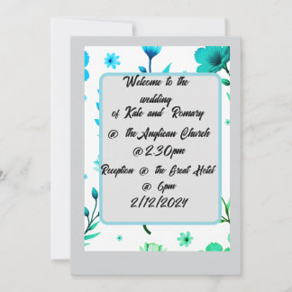 Invitación a la boda floral descargable
