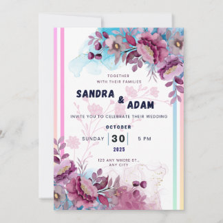 Invitación a la boda floral | Editab Romantic Gard