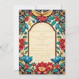 Invitación a la boda floral egipcia